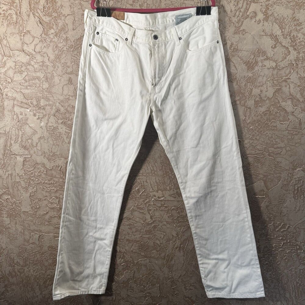 Gap 1969 Slim Straight Fit Jeans Men’s 38x32 White Denim Pants 100% Cotton
